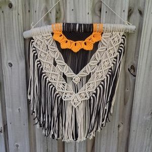 Macrame Sun Flower Wall Hanging on Driftwood